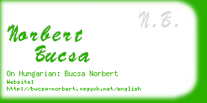 norbert bucsa business card